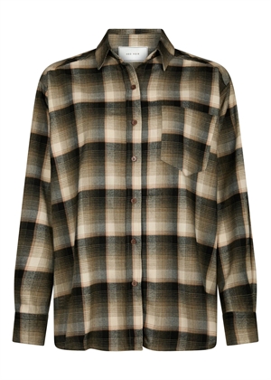 Dalma flannel check skjorte Army Neo Noir
